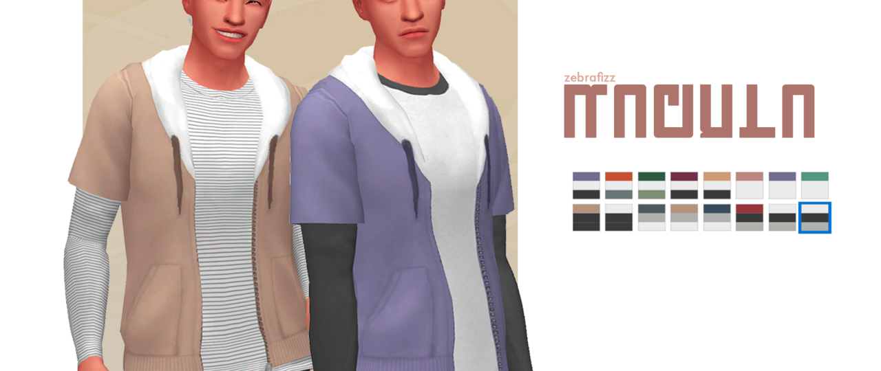 zebrafizzes:
“ macula hoodie; Hooray for trying to branch out and to making male custom content! All jokes aside, I actually really love this?? I wasn’t expecting to but I do. Watch all my male sims be wearing this from now on. Yikes.
• 15 swatches...