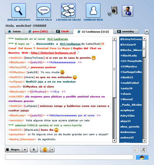 Salas de Chat en Chile