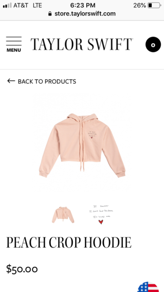 taylor swift peach hoodie