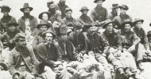 thecivilwarparlor:Company F Soldiers of the 7th Illinois atop...