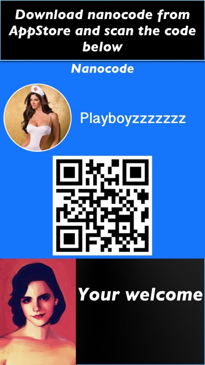 nsfwcap:Check out HD playboy plus by scanning the code