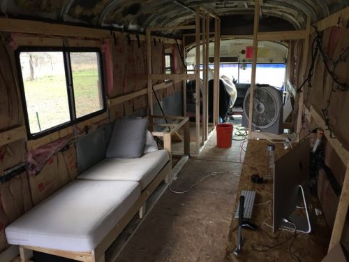 Home Interior Design — small-homes: School bus house The bus Floor...