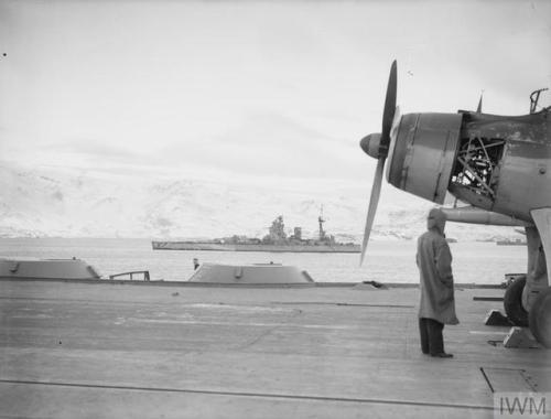 hms-exeter:HMS Rodney at Hvalfjord, Iceland as seen from the...