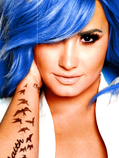 Demi Lovato Blue Hair Tumblr