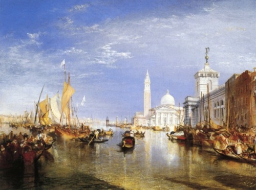 artist-turner:Venice, The Dogana and San Giorgio Maggiore,...