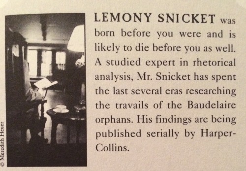 penamor:Lemony Snicket’s “About the Author” pages