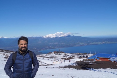 Foto desde el Volcán Osorno, con el Volcán Calbuco y el Lago...