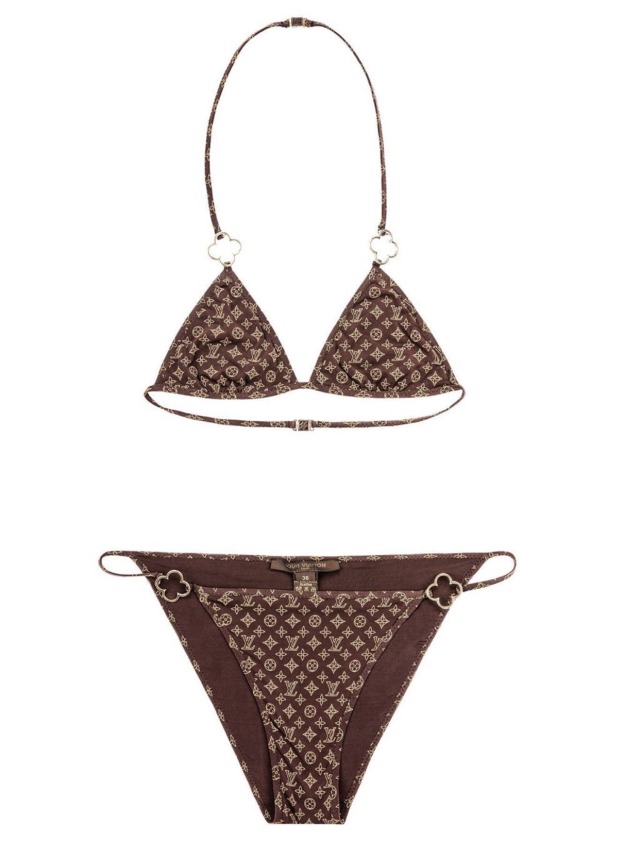 louis vuitton bikini brown