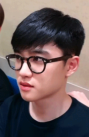 Resultado de imagen para kyungsoo glasses gif
