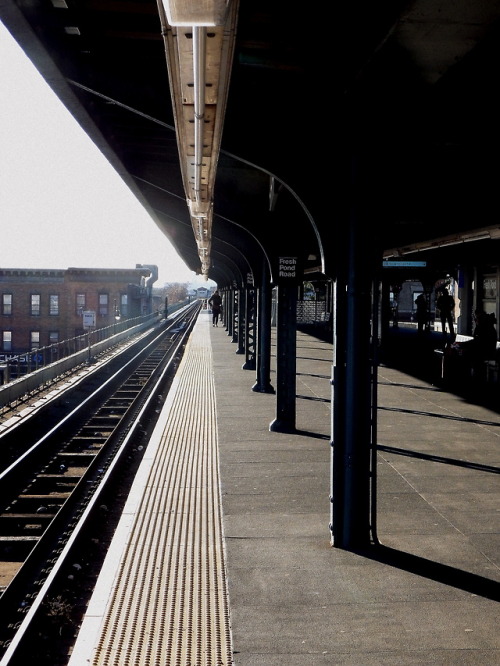 wanderingnewyork:The Fresh Pond Road Station on the M...