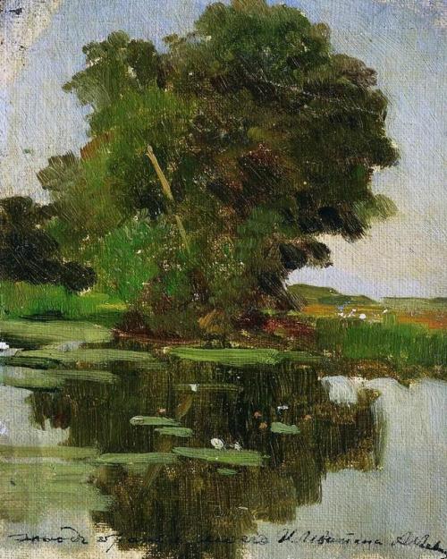 artist-levitan:Overgrown pond, Isaac...