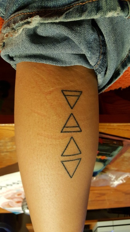 minimalist 4 elements tattoo