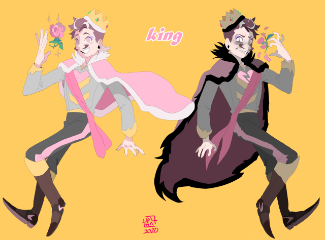 some doodles design for Roman and Remus fusion king I got a inspired by spinels look with the heart