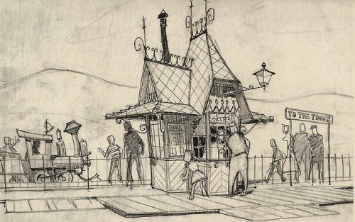 the-disney-elite:Bruce Bushman’s concept art for Disneyland’s...