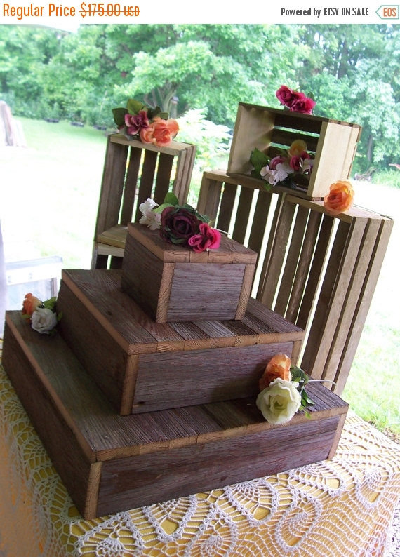 Country Vintage Weddings On Sale Cake Stand Cupcake Stand Crates