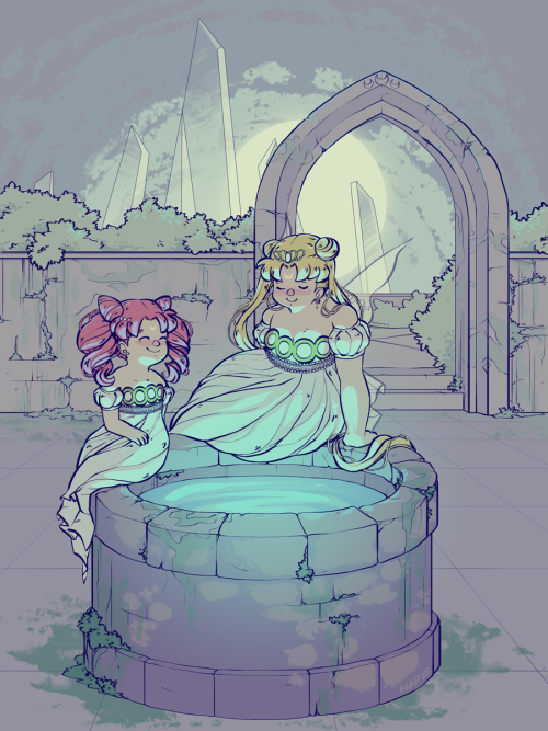 sailor moon sailor chibimoon hap art
