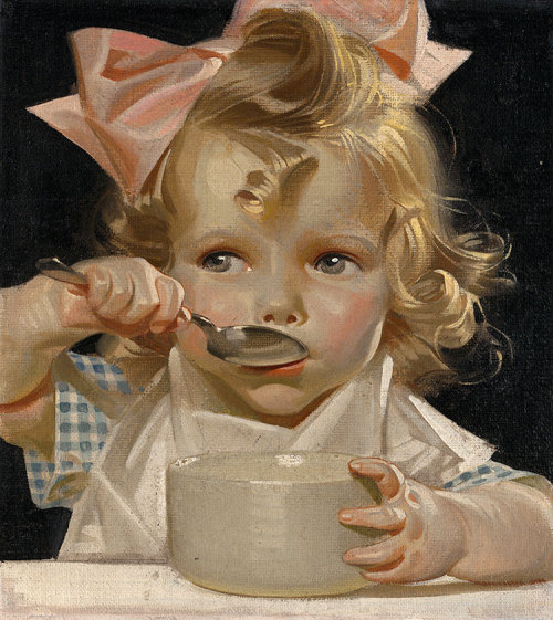 heavenpoison:J.C. Leyendecker, Kellogs kids, 1915-1917, Oil on...