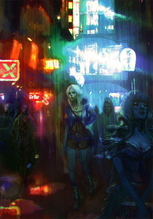 cyberpunky:“Ciri in Cyberpunk 2077″ by Martyna Zych