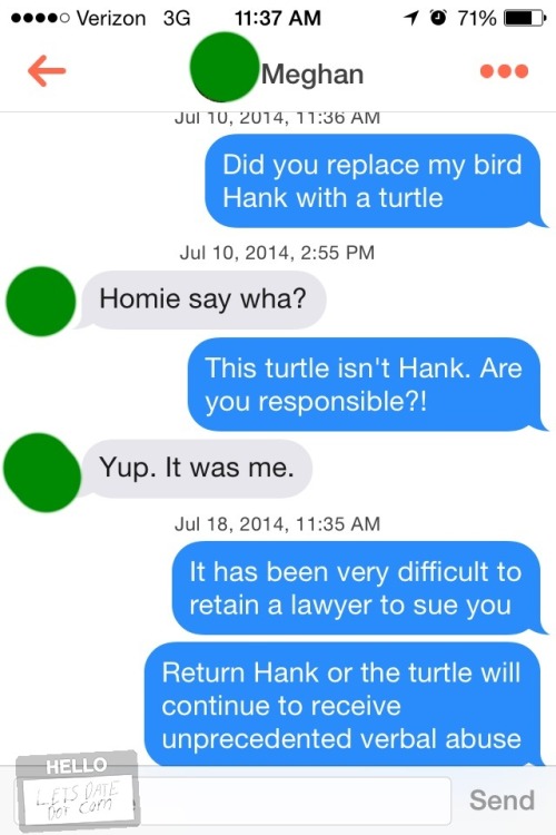 Hank has been taken for ransom.