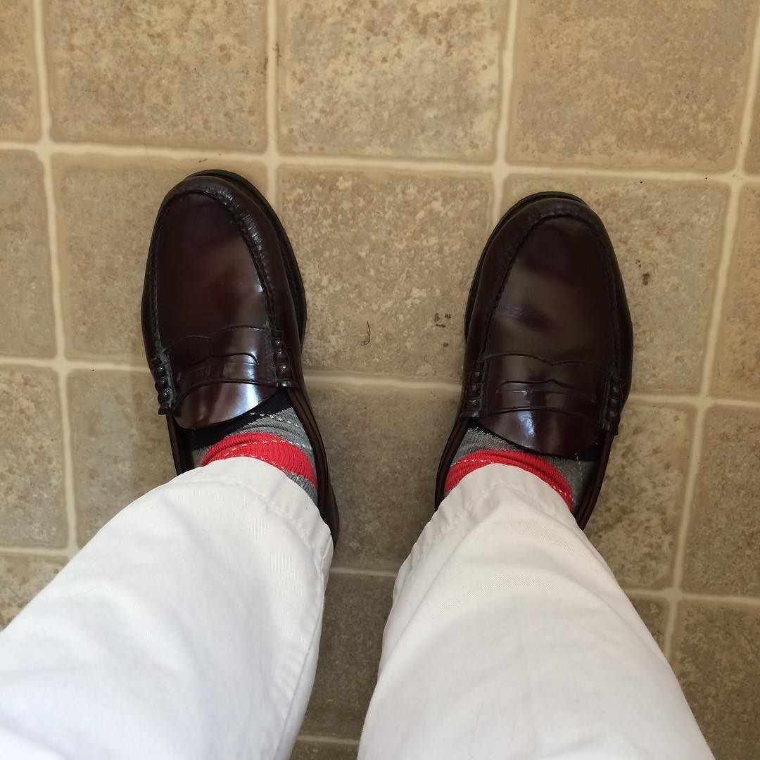 bluchermoc — Bass penny loafers and argyle socks from...