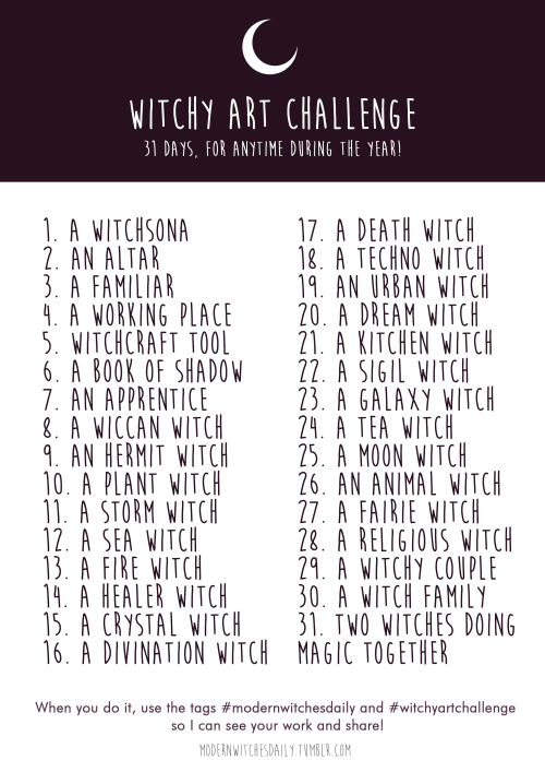 modernwitchesdaily:modernwitchesdaily:WITCHY ART CHALLENGE...