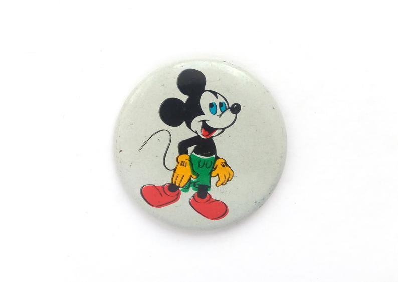 Soviet Mickey Mouse pinback button