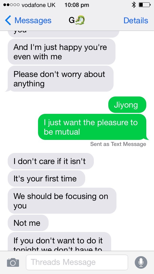 Kpop Idol Texts — First time texts W/ GD Thanks for requesting