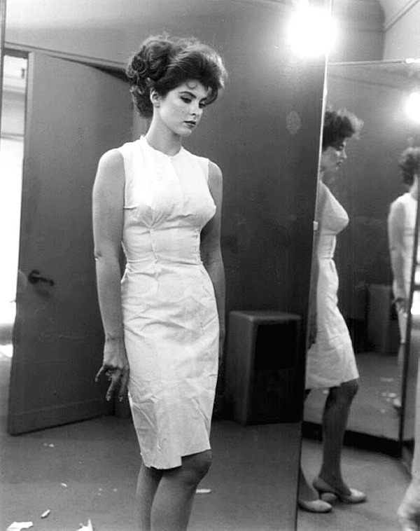 We Had Faces Then — Tina Louise at a costume fitting, Los Angeles,...