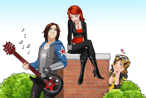 milady-666:BuckyNat + Avengers Academy