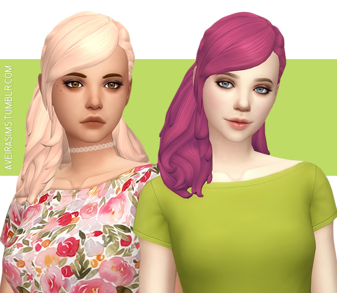 Aveira's Sims 4, Simple Simmer’s Lily Hair - Recolor **Updated...