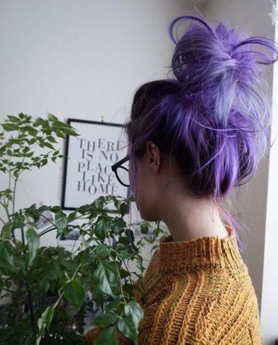 Hair Dyed Purple Tumblr