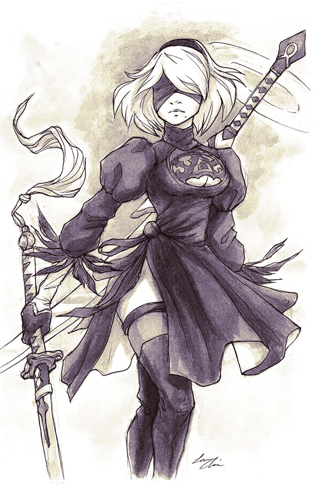 Stuff and Stuff - A little 2B drawing I did as a gift for a friend.