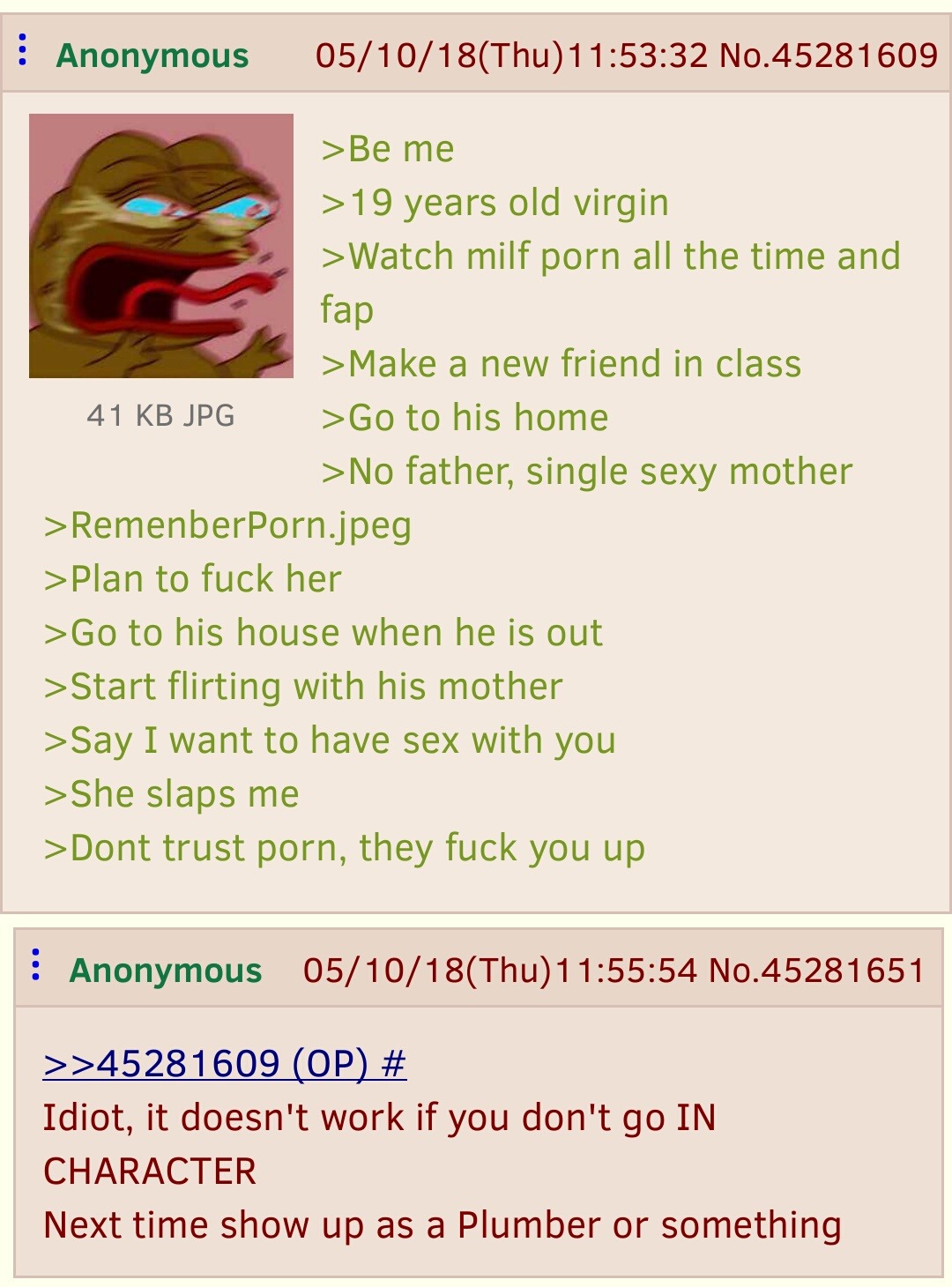 Anon is angry with porn - 4chan - greentext - milf - funny ...