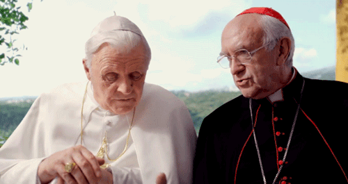 Résultat de recherche d'images pour "the two popes GIF"