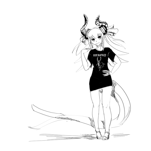 salt-pillory:Everyone’s been drawing that one horned girl so I...