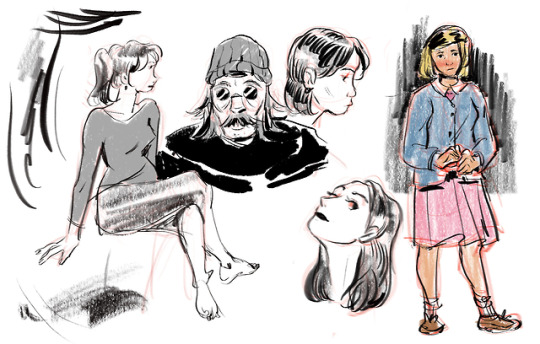 Some more test sketching from last night and some Harrow County fanart with Max Ulichney brushes
