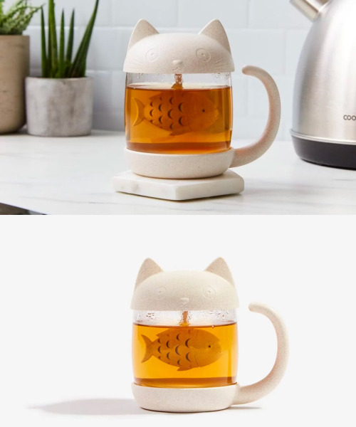 Product Of The Week: A Cute Cat Shaped Tea Infuser Mug