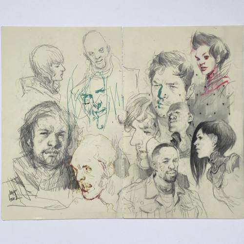 One of my older moleskine spreads currently up on display at...