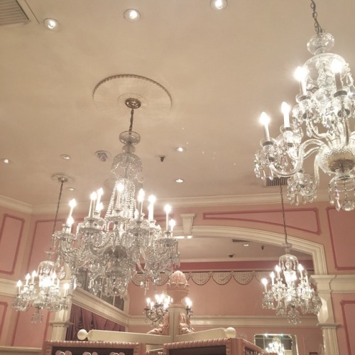 la-petitefille:the chandeliers in the disneyland stores are so...