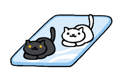 transparentnekoatsume:Smokey and Snowball on the large cooling...