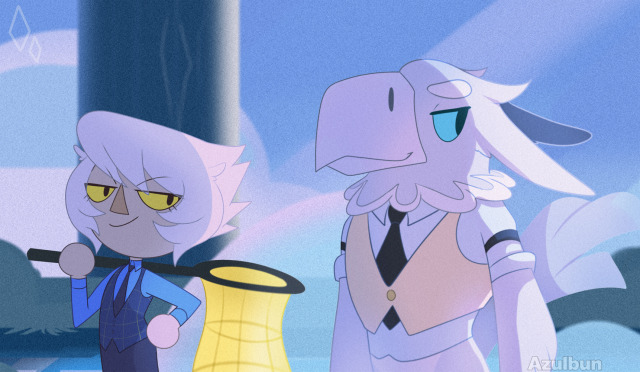 Animal Crossing AU - Lucifer and Michael with... : AzulBun's Art Blog