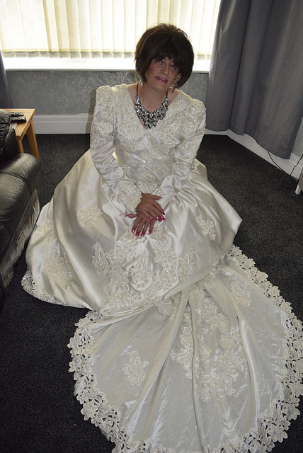 bride wedding dress bridal gown transvestite transvestite bride