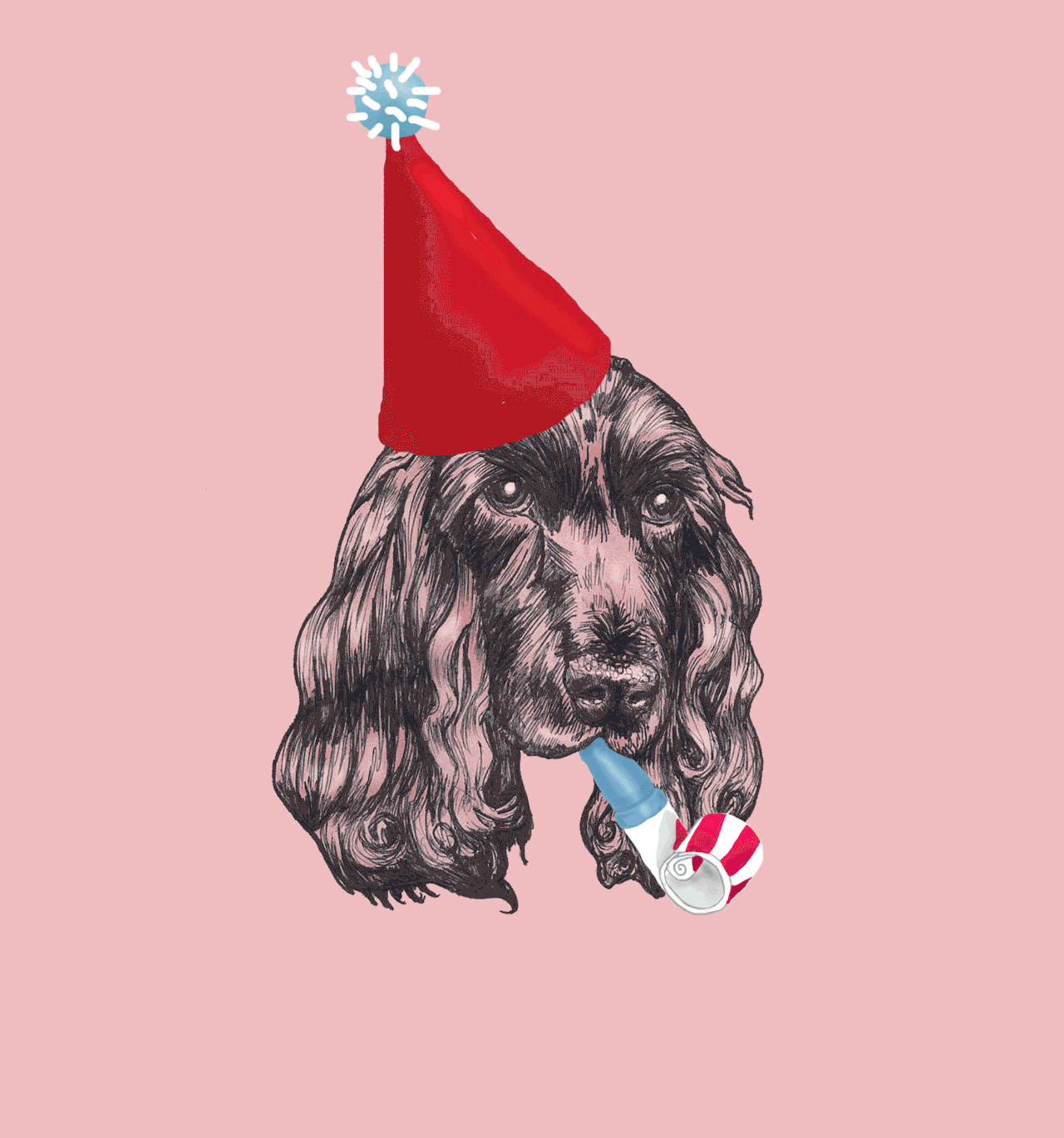 Party Doggo GIFART created by freelance illustrator Shauna Mckeon