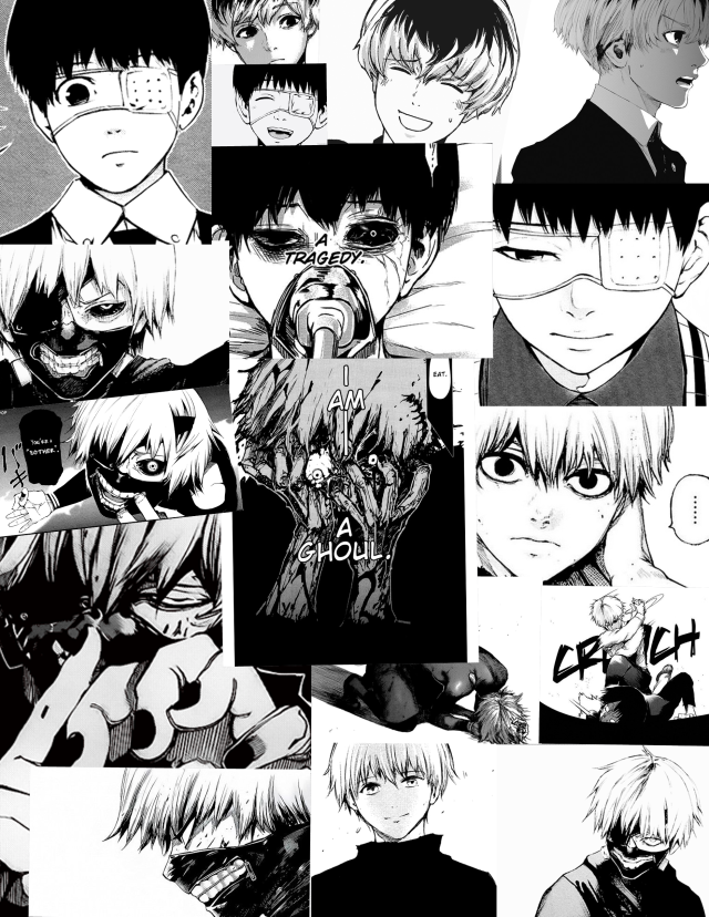 I like shorts. — I made a collage of Kaneki to remind myself why I...