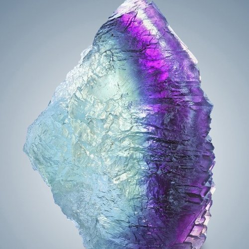 geologyin-blog:Fluorite with great zoning from Summit Cleft,...