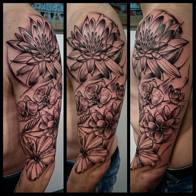 Tatoueur Compo Floral De Laprem Tattoo Tatouage