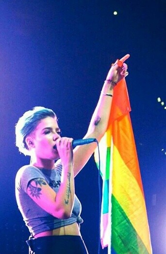 celebrities with the gay pride flag