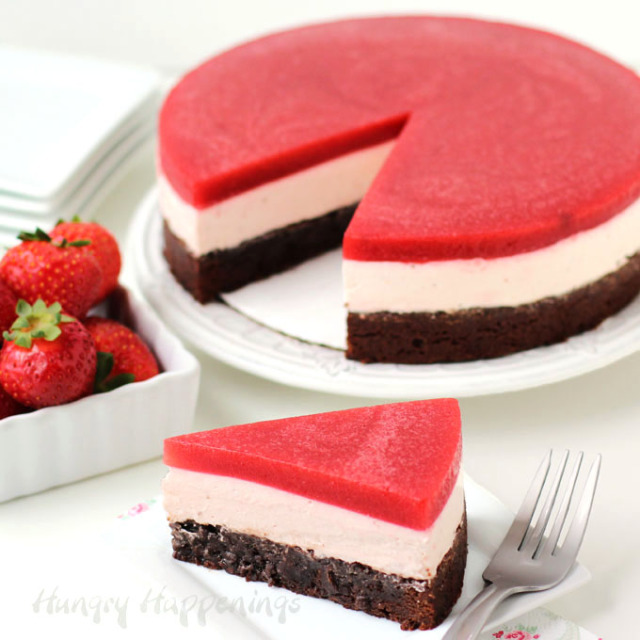 Brownie Cheesecake Strawberry Gelee - Food Recipes :)