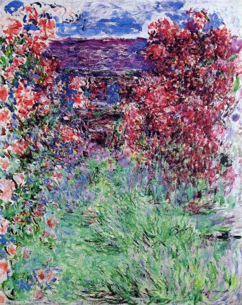 artist-monet:The House among the Roses, 1925, Claude Monet