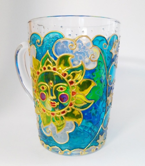 sosuperawesome:Hand Painted Mugs and Glasses, by Art Masha on...